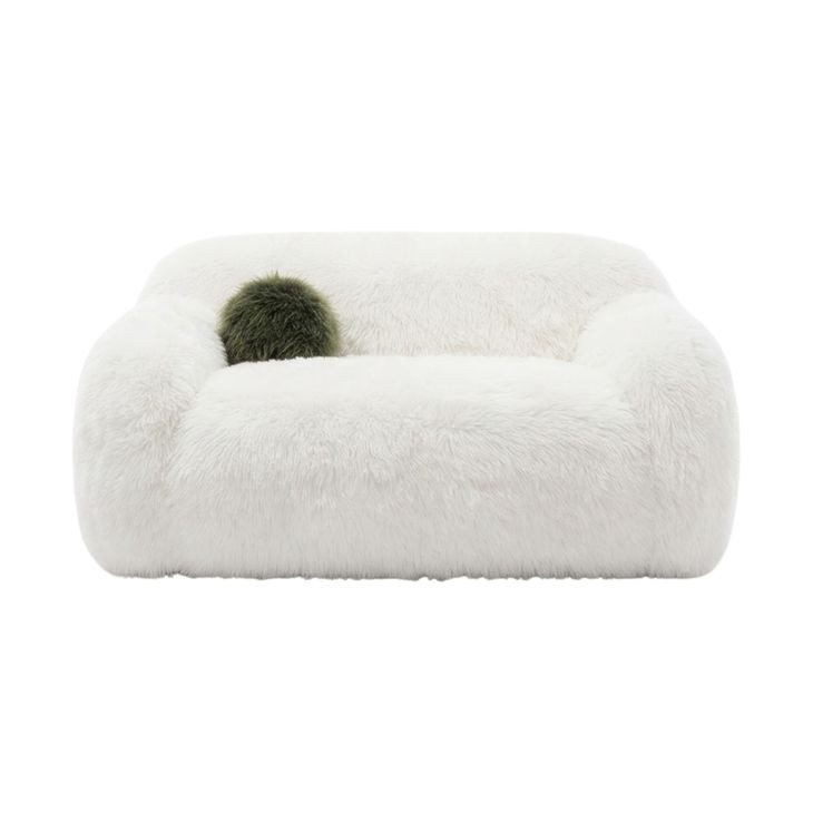 Darwen White 67" Loveseat with Pillow