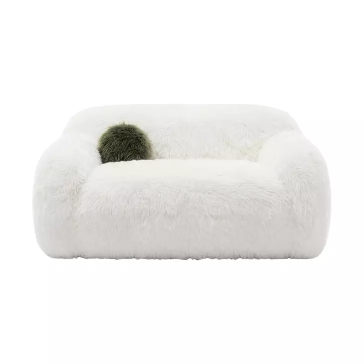 Darwen White 67" Loveseat with Pillow