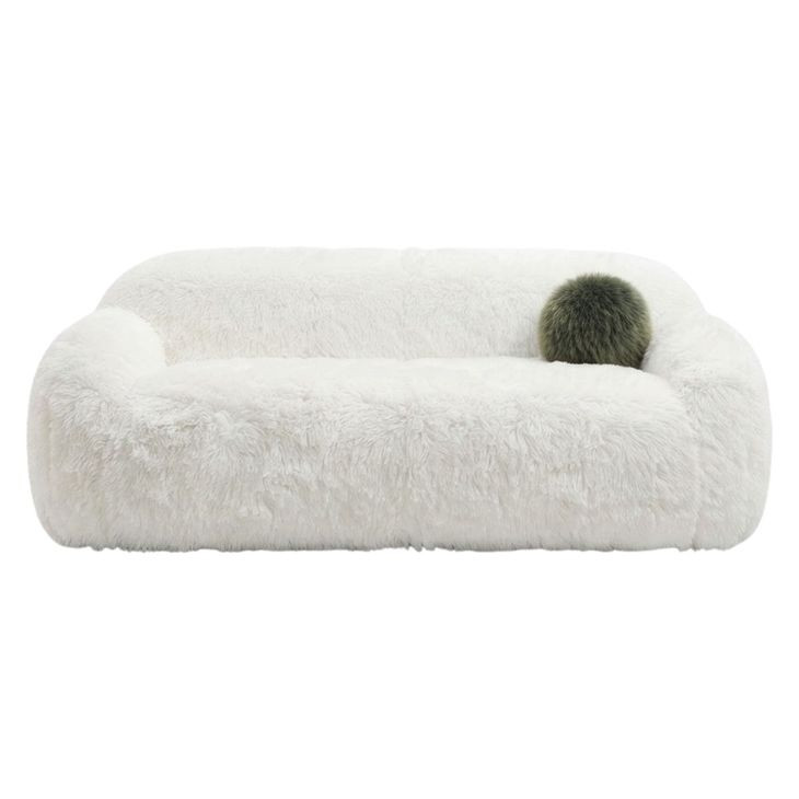 Darwen White 84" Sofa with Pillow