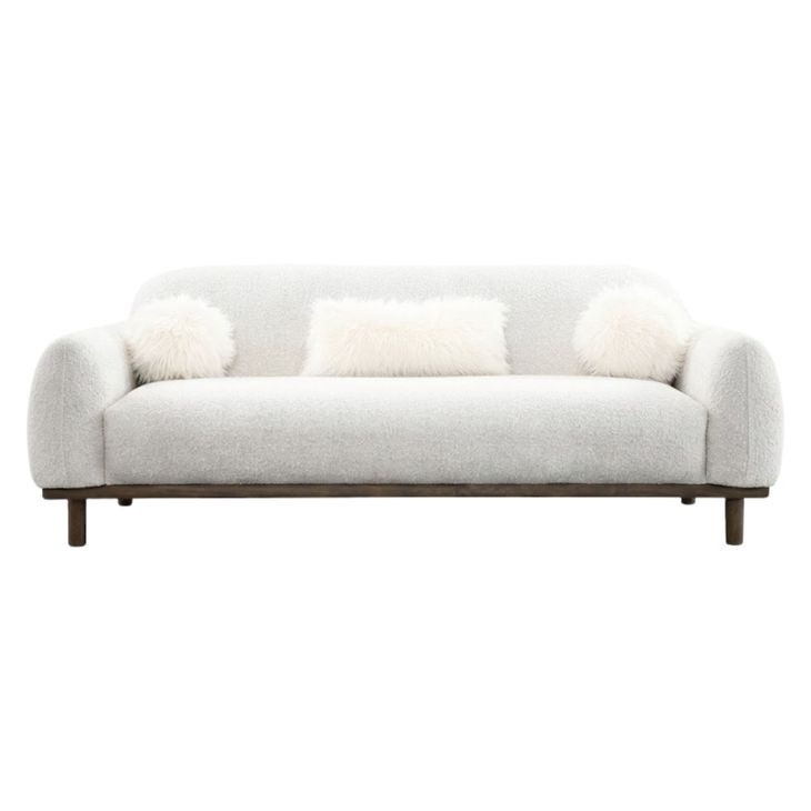 Mellone Oat 84" Sofa with Pillows