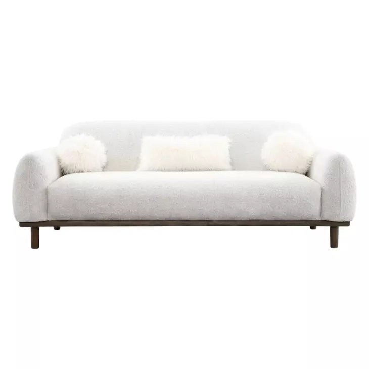 Mellone Oat 84" Sofa with Pillows