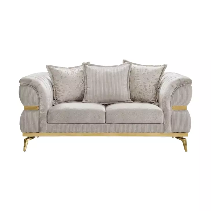 Charlevoix Beige 68" Loveseat with Pillows