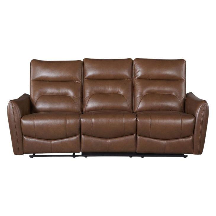 Terentius Caramel Brown 86" Power Reclining Sofa with Storage