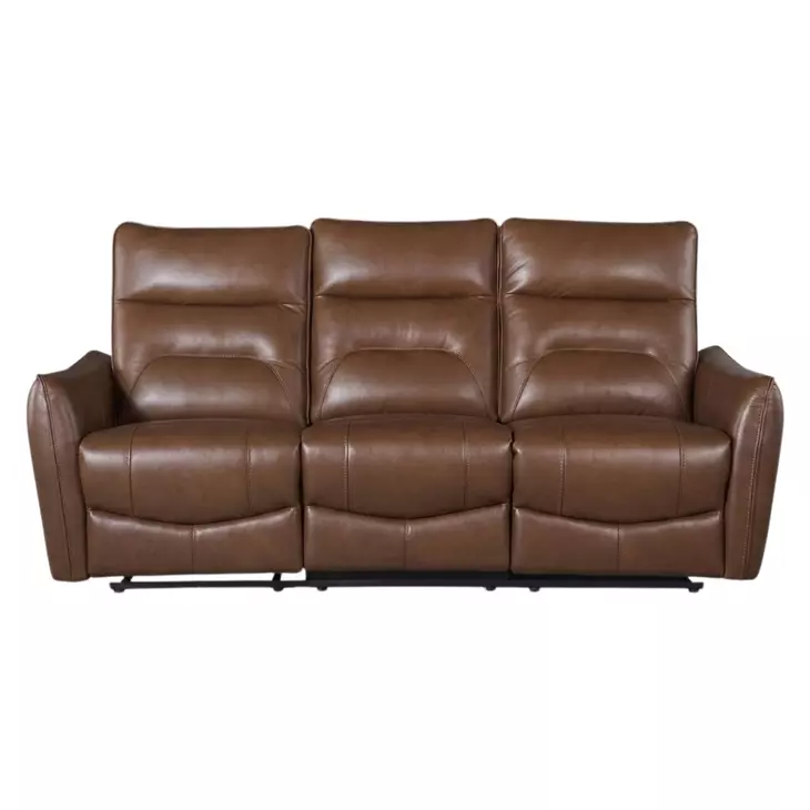 Terentius Caramel Brown 86" Power Reclining Sofa with Storage