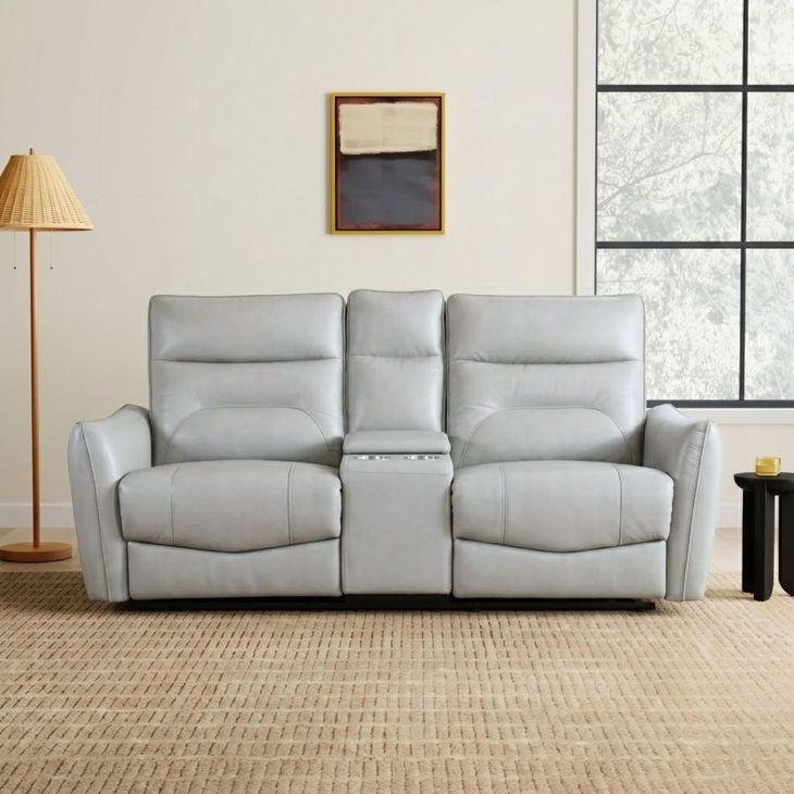 Terentius Taupe 63" Power Reclining Loveseat with Storage