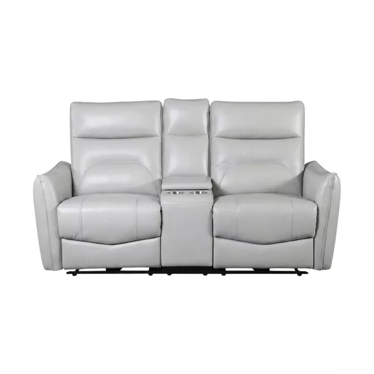 Terentius Taupe 63" Power Reclining Loveseat with Storage