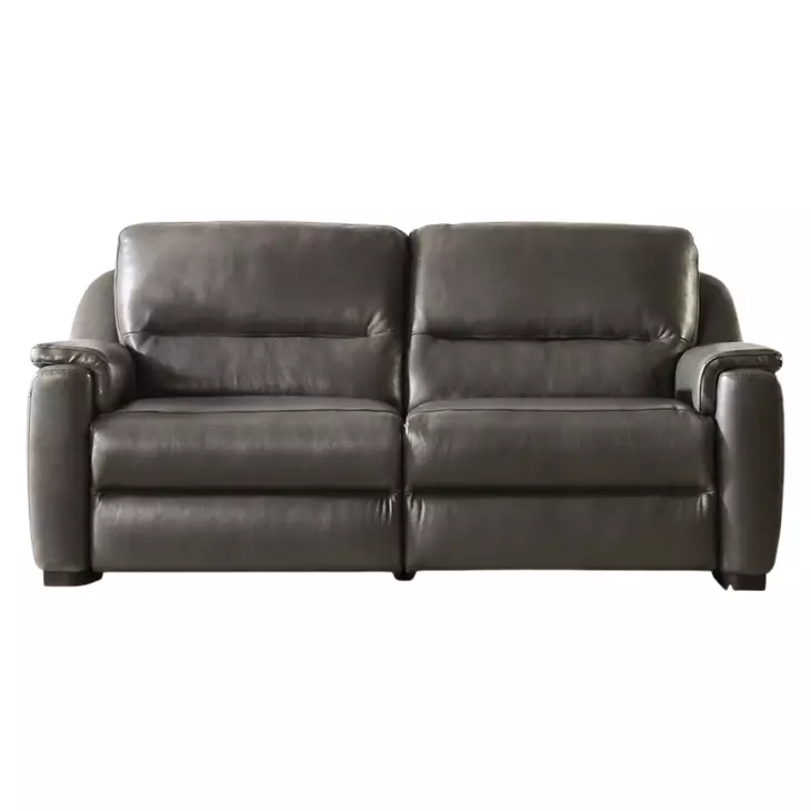 Altamura Gray Leather 80" Power Reclining Sofa