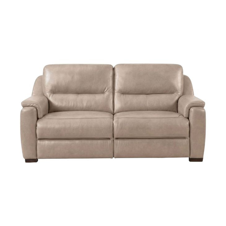 Altamura Taupe Leather Power Reclining Loveseat