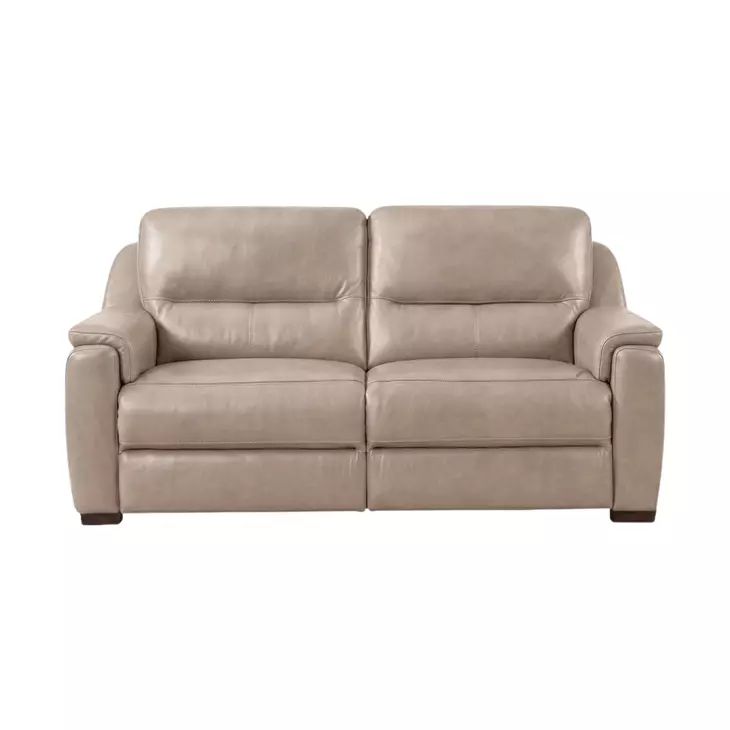 Altamura Taupe Leather 62" Power Reclining Loveseat