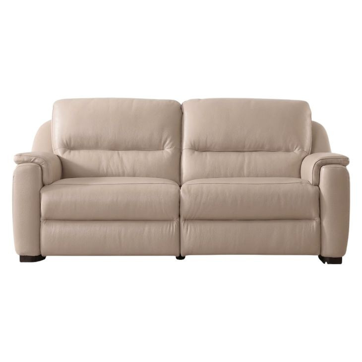Altamura Taupe Leather Power Reclining Sofa