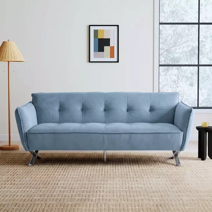 Civellutino Light Blue 80"Sofa