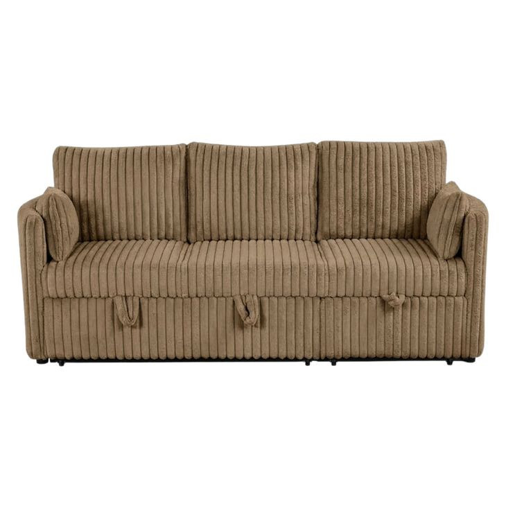 Denholme Brown Sleeper Sofa with Pull Out and USB Charging