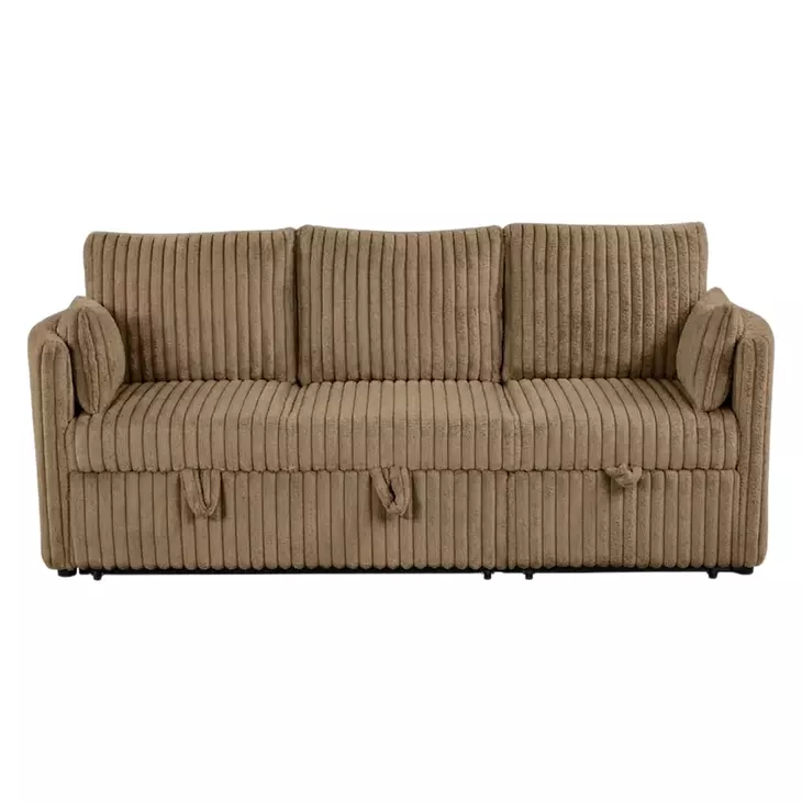 Denholme Brown Sleeper Sofa with Pull Out and USB Charging