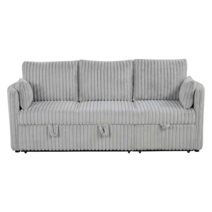 Denholme Gray Sleeper Sofa with Pull Out and USB Charging