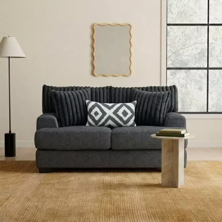 Loughlin Gun Metal 72" Loveseat