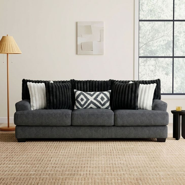 Loughlin Gun Metal 98" Sofa