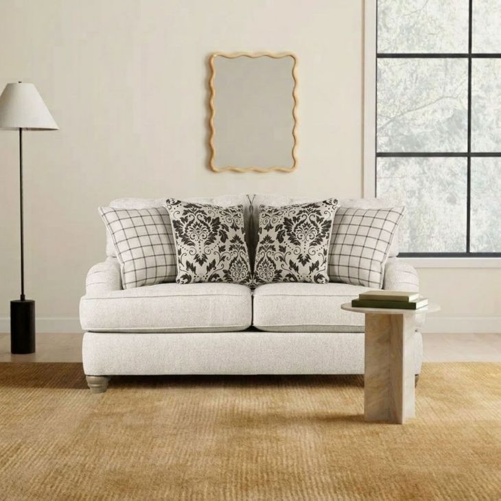 Mossley Ivory Performance Fabric Loveseat