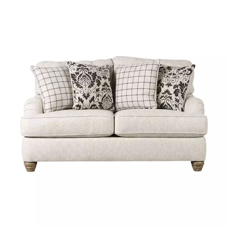 Mossley Ivory 65" Performance Fabric Loveseat
