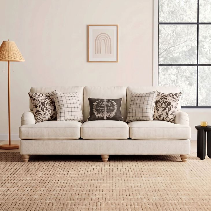 Mossley Ivory Performance Fabric Sofa