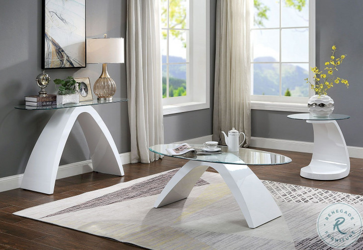Nahara White Occasional Table Set from Furniture of America | Coleman Furniture