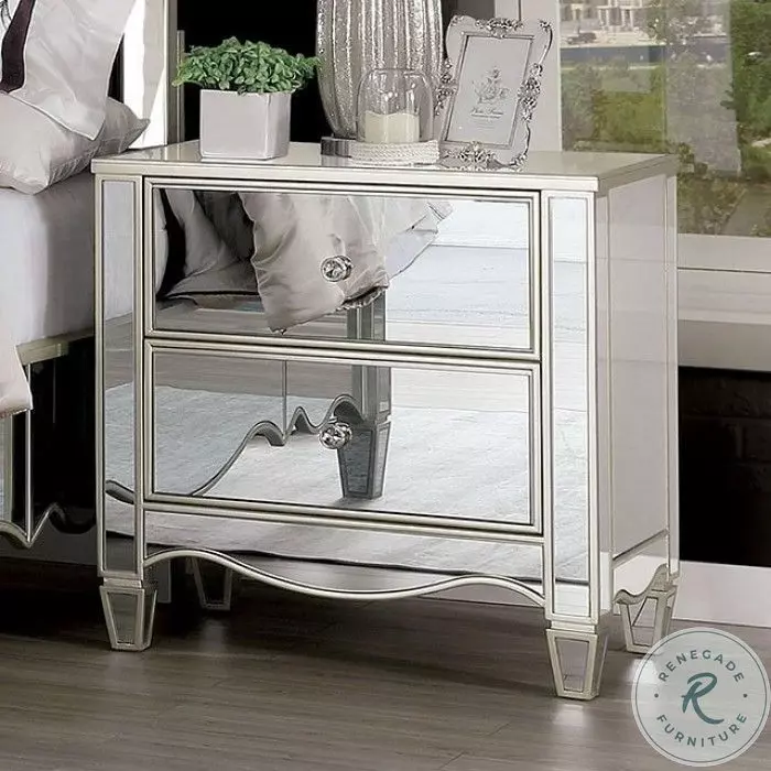 Eliora Silver Nightstand