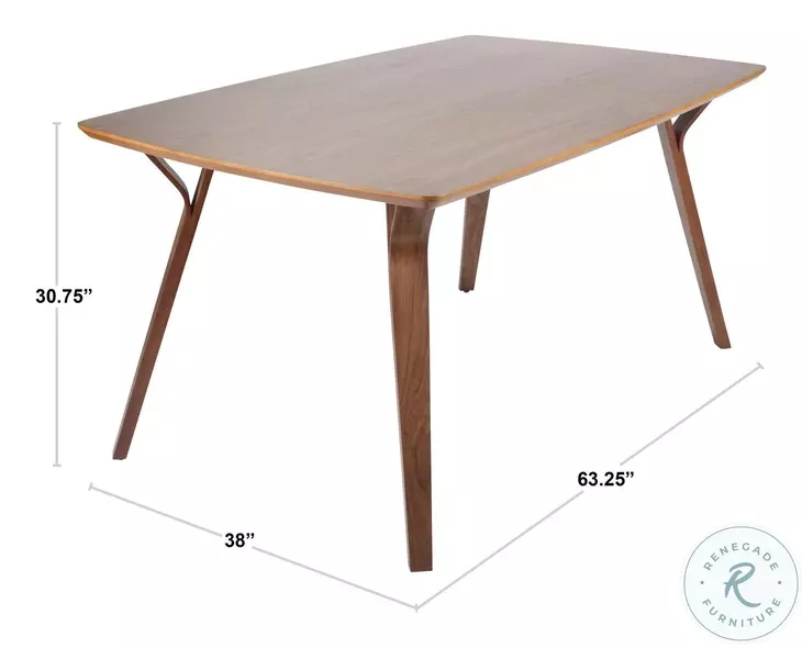 Folia Walnut Wood Dining Table