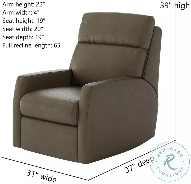 Mimi Maximus Fossil Power Headrest Rocker Recliner