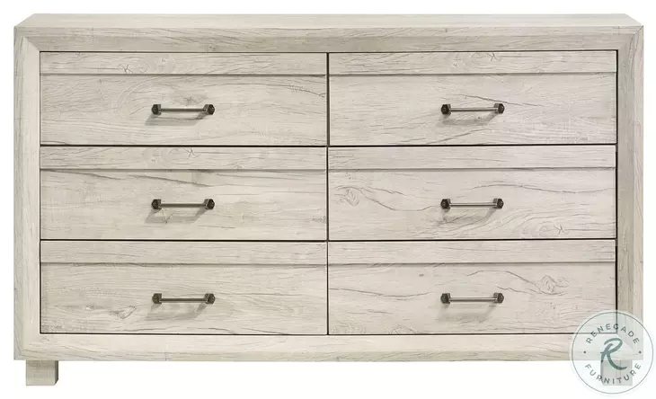 Tarrant White 6 Drawer Dresser