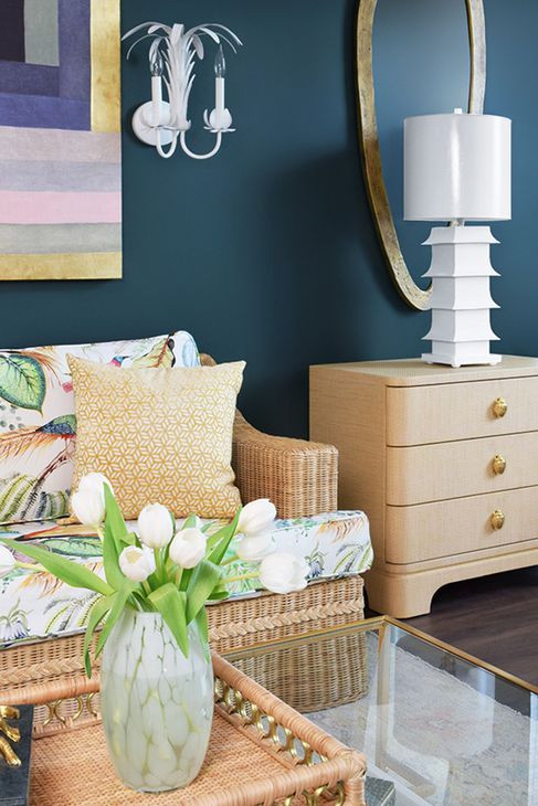 Fortune Natural Grasscloth Rectangular 3 Drawer Side Table