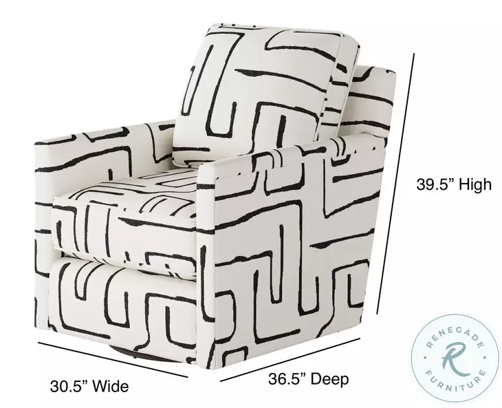 Fossil Ebony Track Arms Swivel Glider