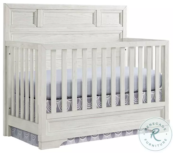 Foundry White Dove Flat Top Convertible Standard Crib