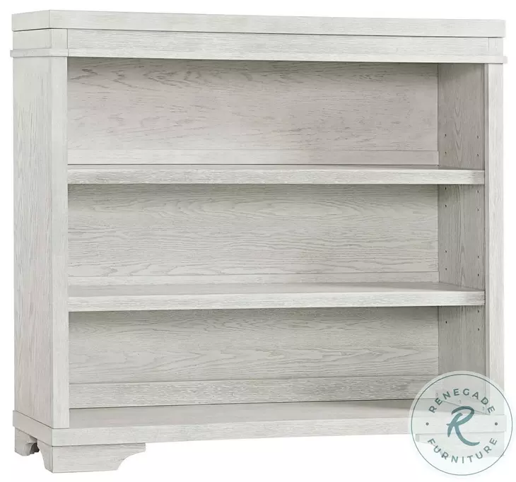 Foundry White Dove Hutch and Bookcase with 3 Shelves