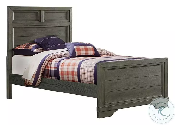 Foundry Brushed Pewter Twin Bed