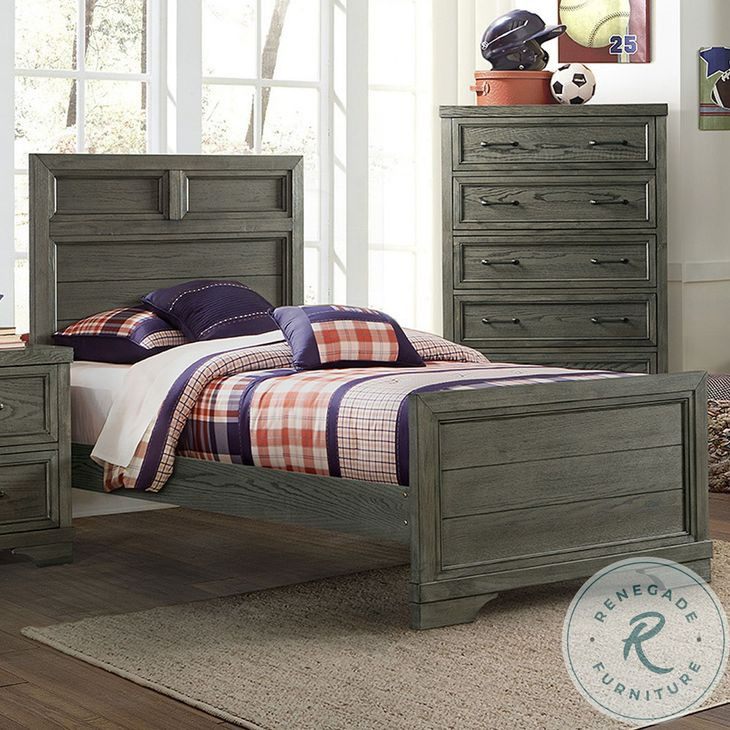 Foundry Brushed Pewter Twin Bed