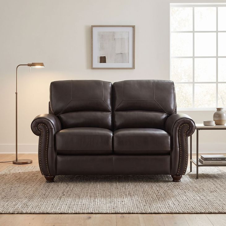Foxborough Dark Brown 63" Loveseat