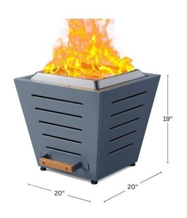 Terra Slate Gray Outdoor Smokeless Fire Pit