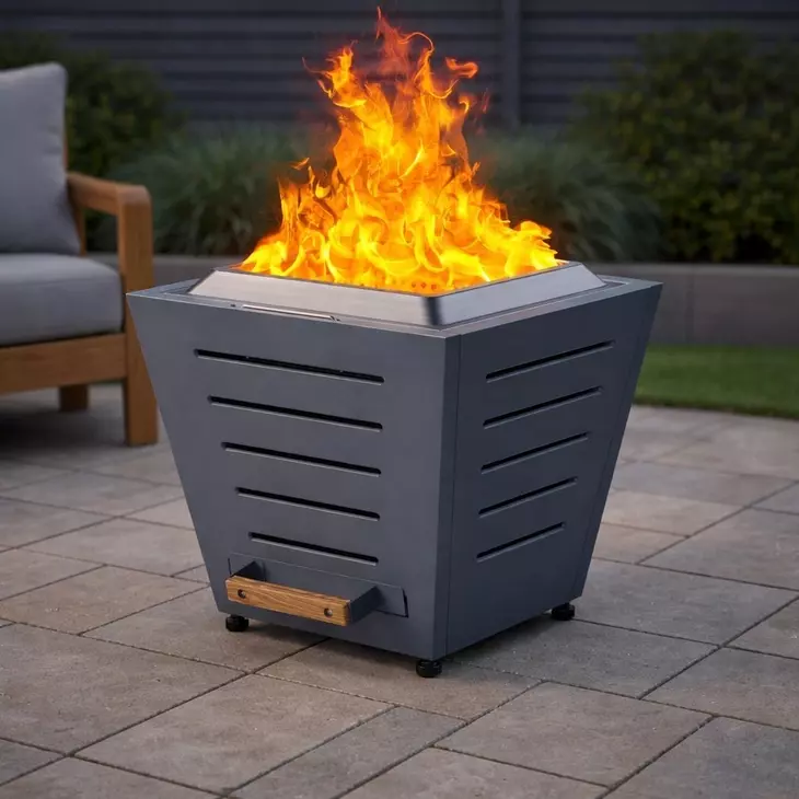 Terra Slate Gray Outdoor Smokeless Fire Pit