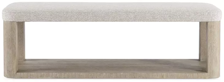 Loggia Beige Performance Fabric 58" Bed Bench with Storage