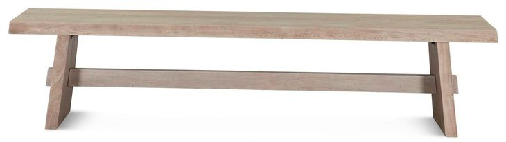 Acadia Oat 79" Dining Bench