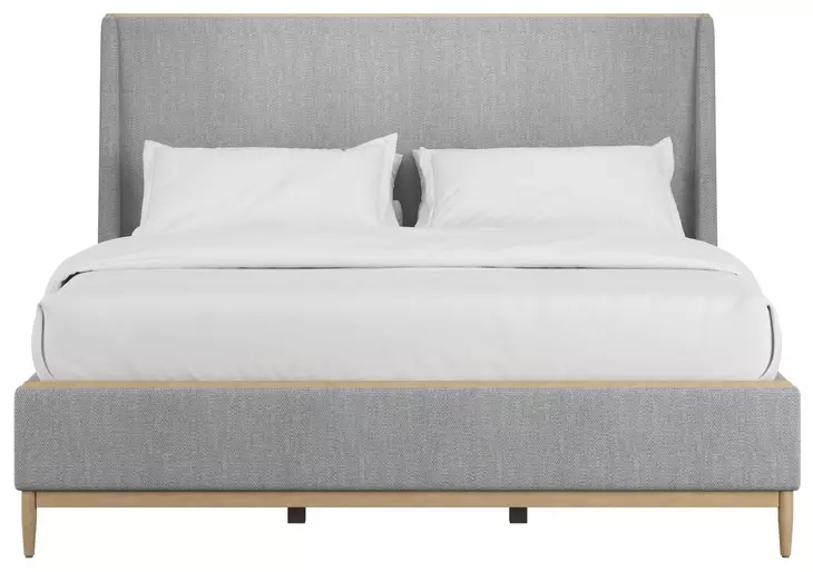 Loft Gray Upholstered King Panel Bed