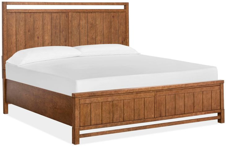Everpine Honey Wheat California King Panel Bed