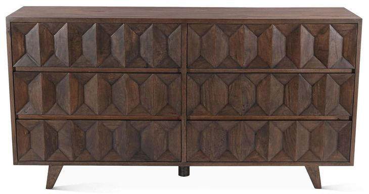 Lisbon Royal Brown 6 Drawer Dresser