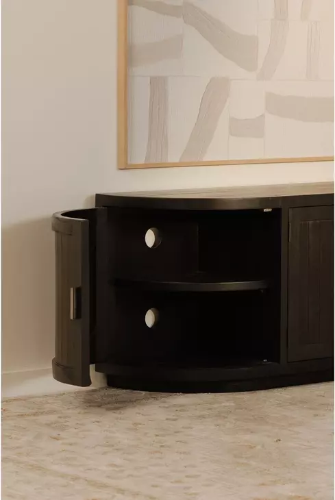 Nicola Black 4 Door Media Cabinet