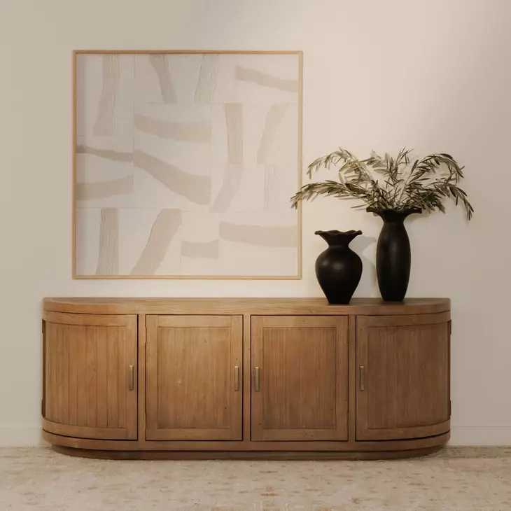 Nicola Natural 4 Door Media Cabinet
