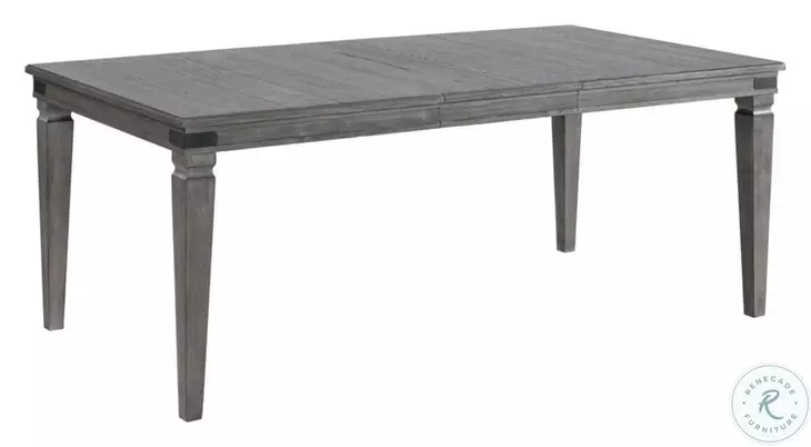 Foundry Brushed Pewter Rectangular Dining Table