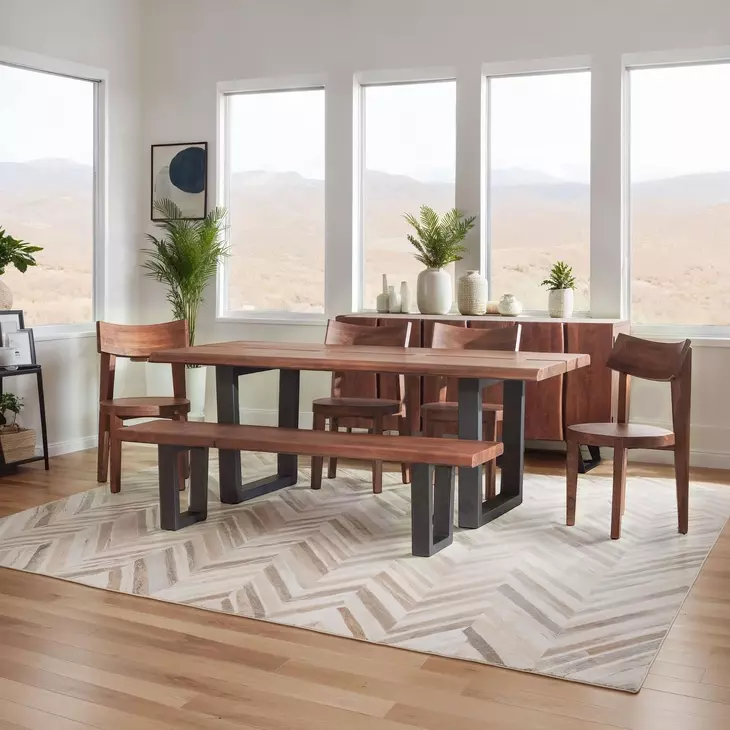 Yarrow Light Sequoia 68" Dining Bench