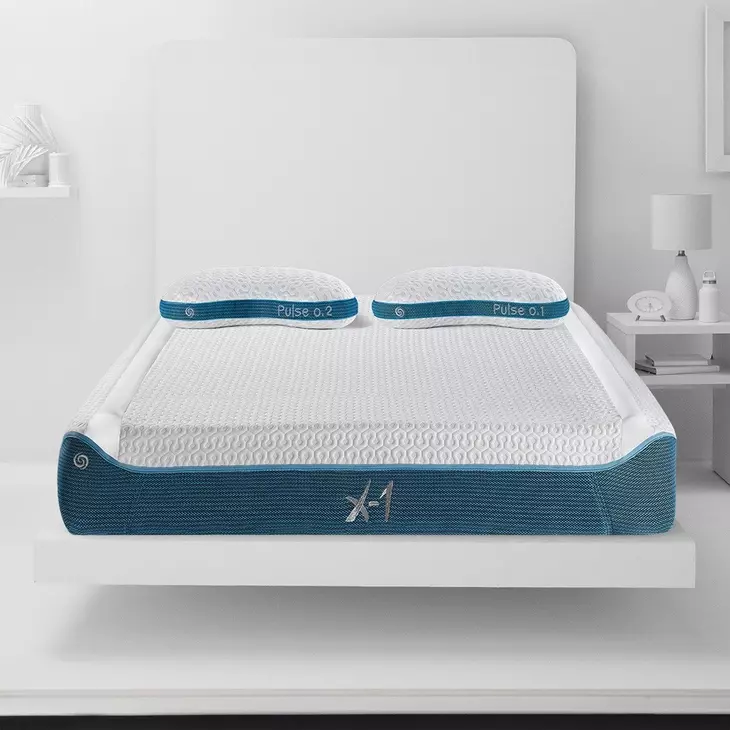 X-1 White And Blue Twin Edge Mattress