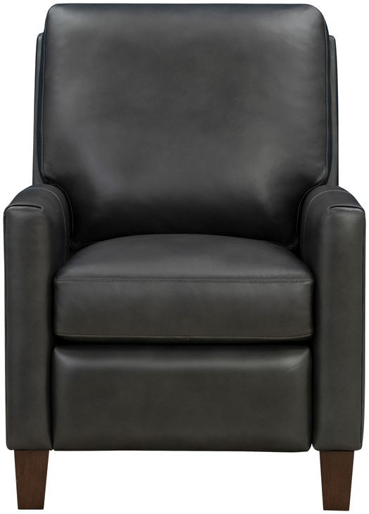 Fremont Elway Dark Gray Leather Push Thru The Arms Recliner