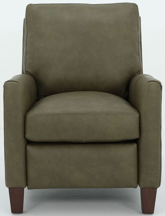 Fremont Oasis Olive Leather Push Thru The Arms Recliner