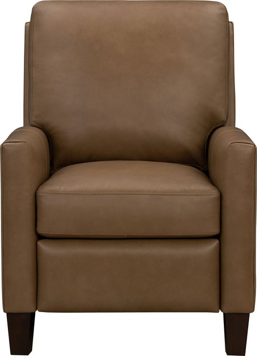 Fremont Hillwood Toffee Leather Push Thru The Arms Recliner